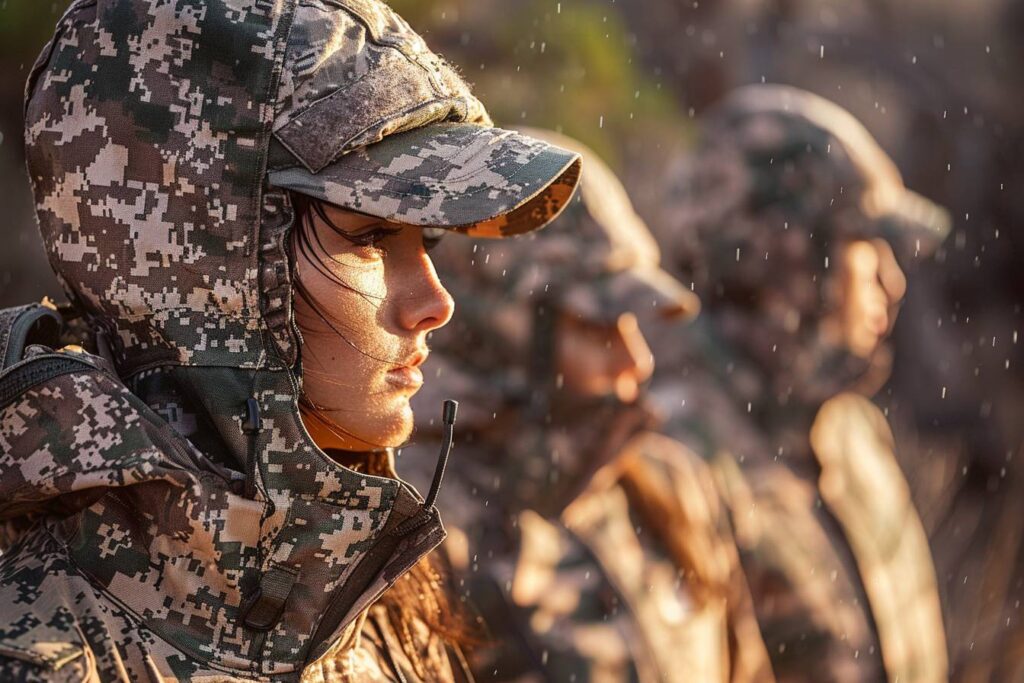 Équipement de camouflage dans un environnement naturel