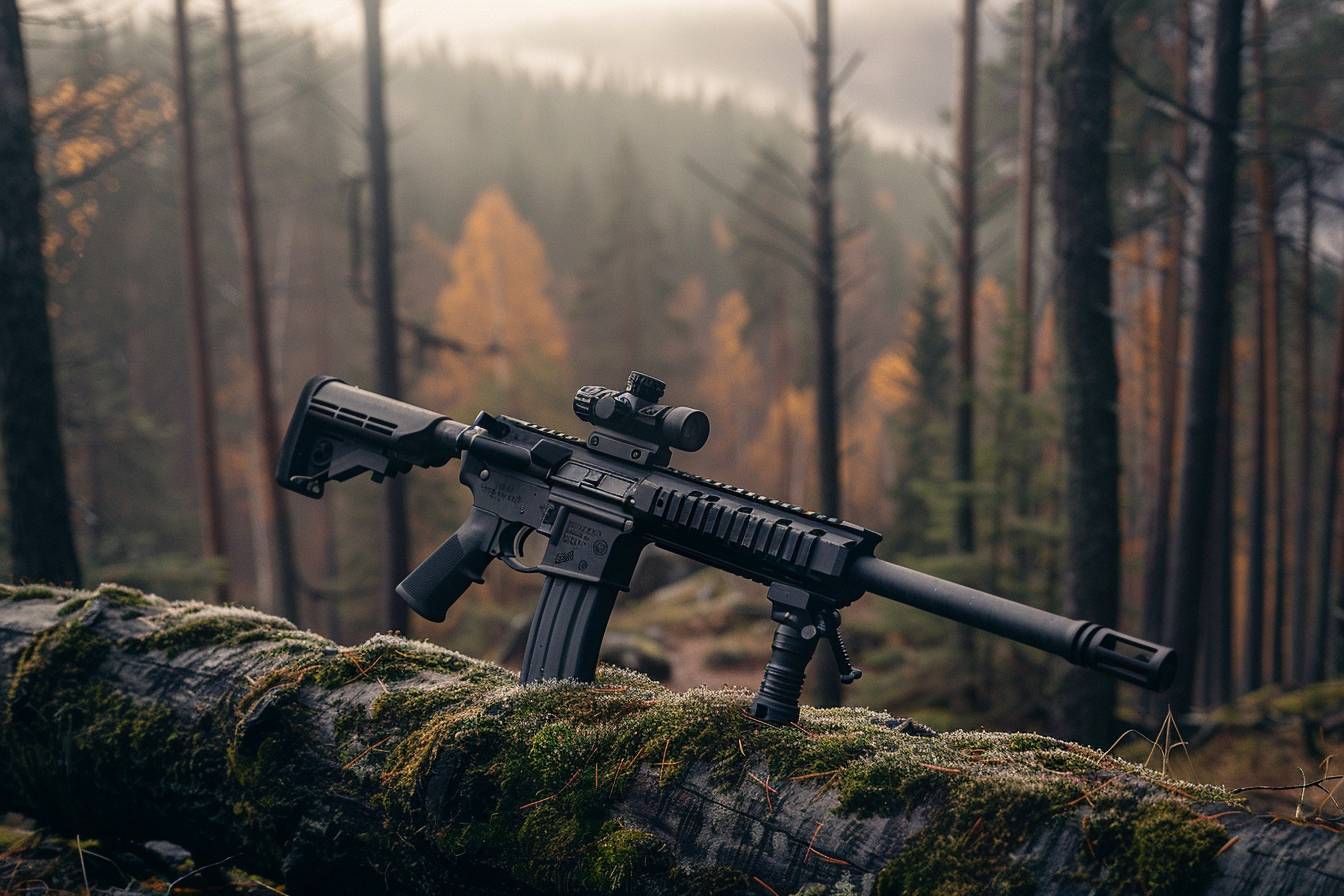 Chasseur respectant les règles en pleine nature