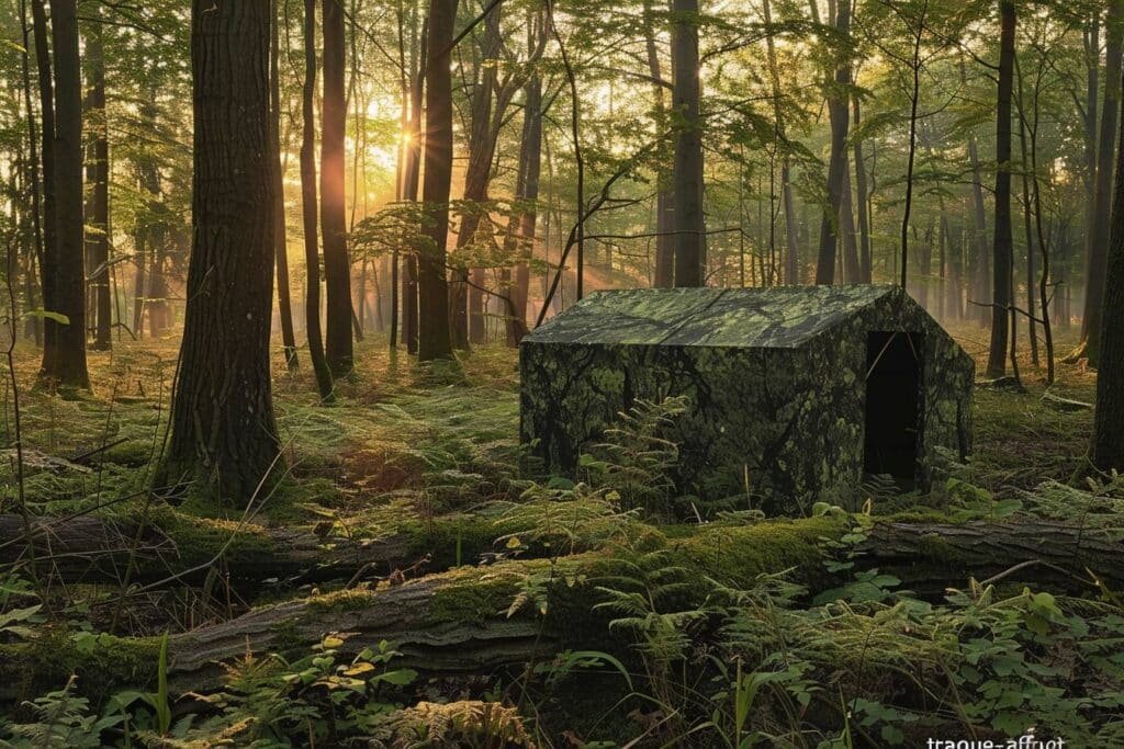 Chasseur en action utilisant des techniques de traque