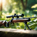 Carabine moderne sur fond naturel en plein air